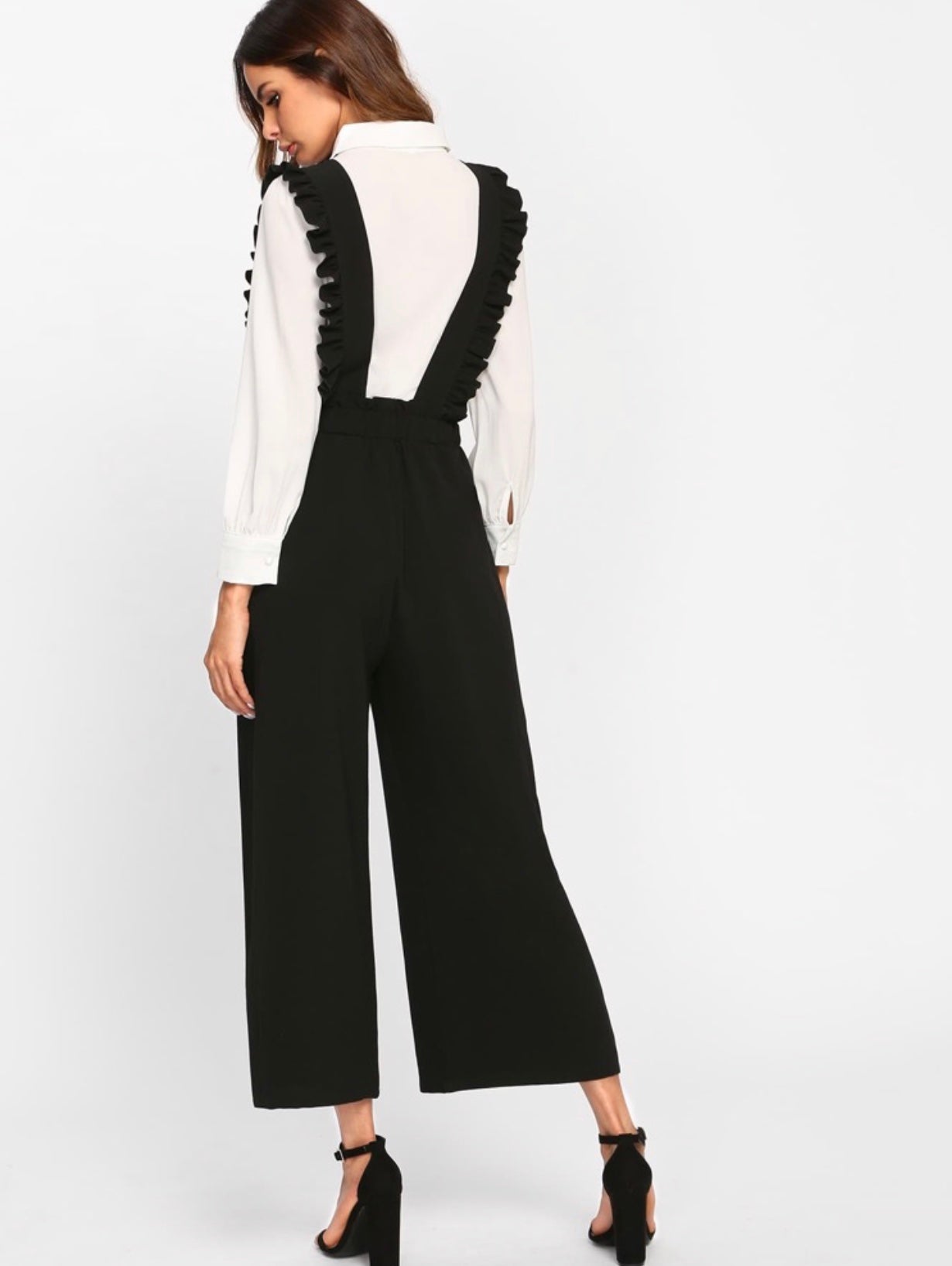 Pantalon à bretelles noir