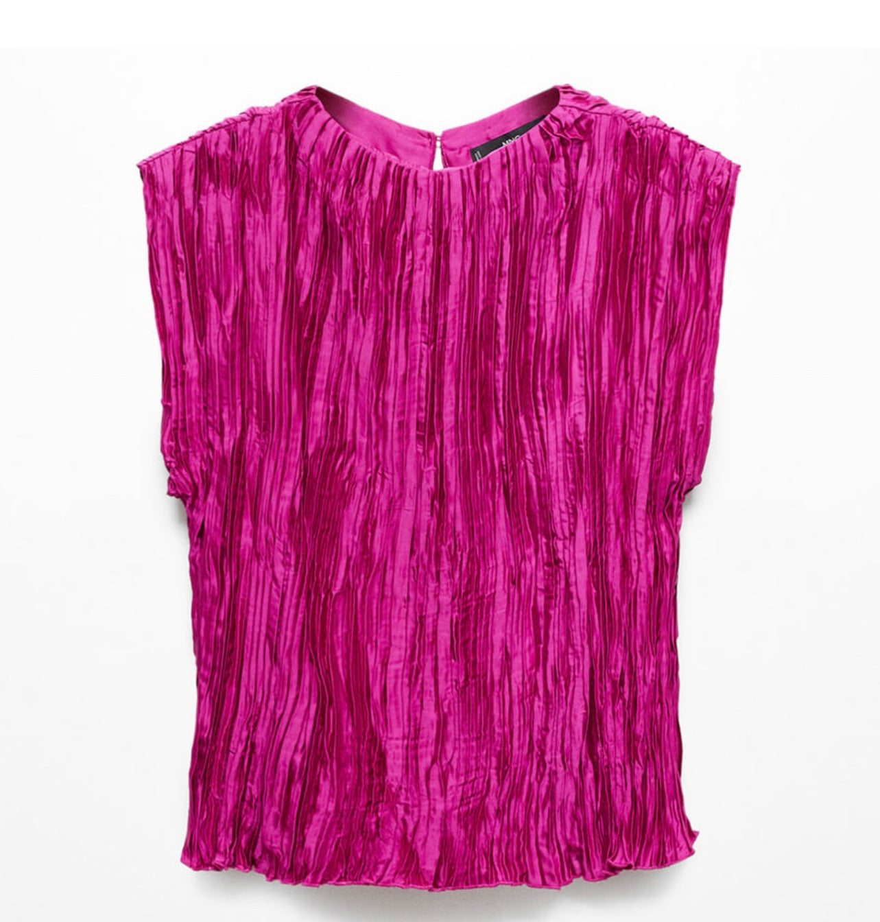 Blouse plissée satinée