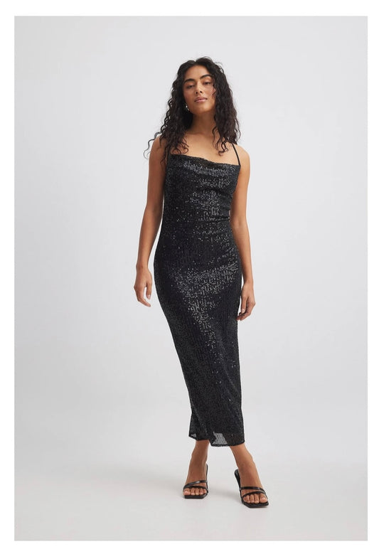 Robe midi à paillettes