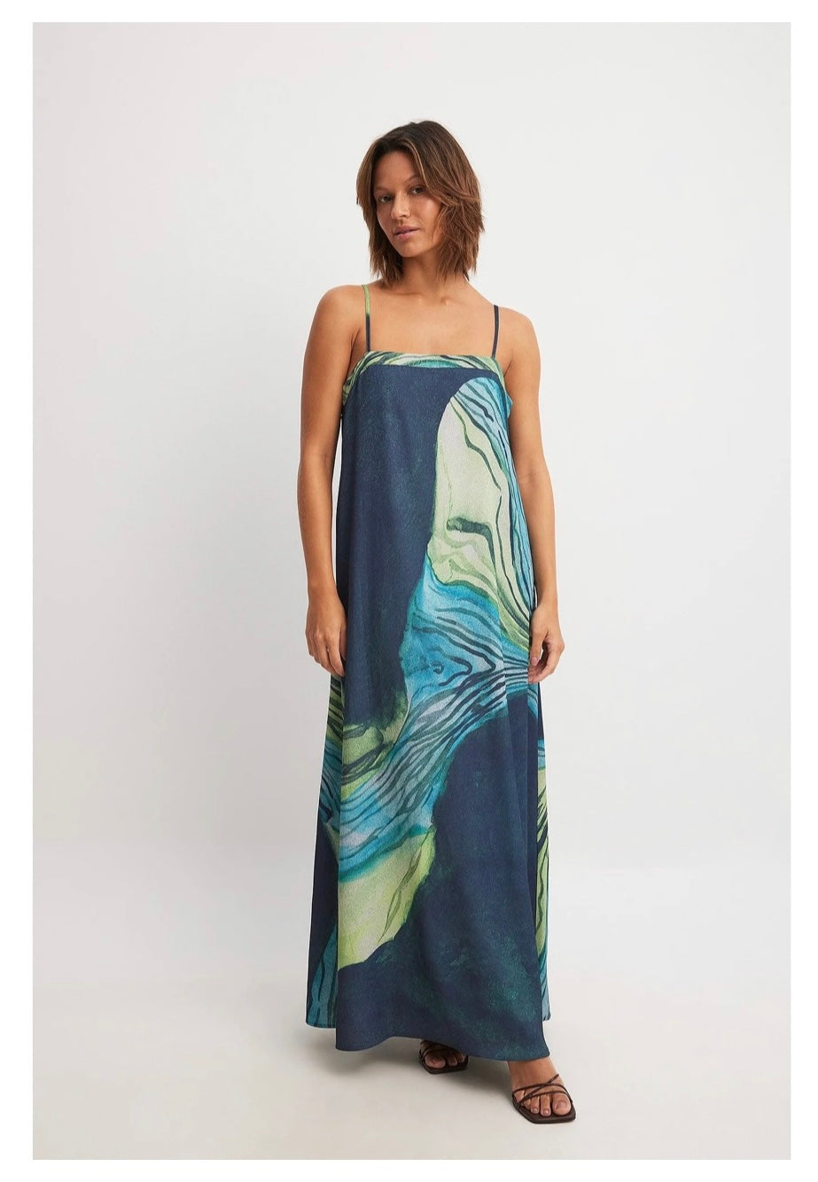 Robe longue fluide à imprimé