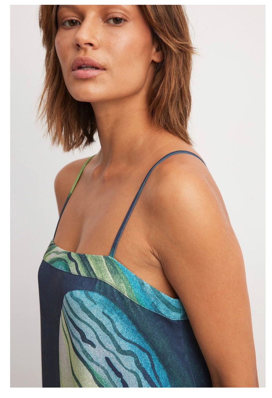 Robe longue fluide à imprimé