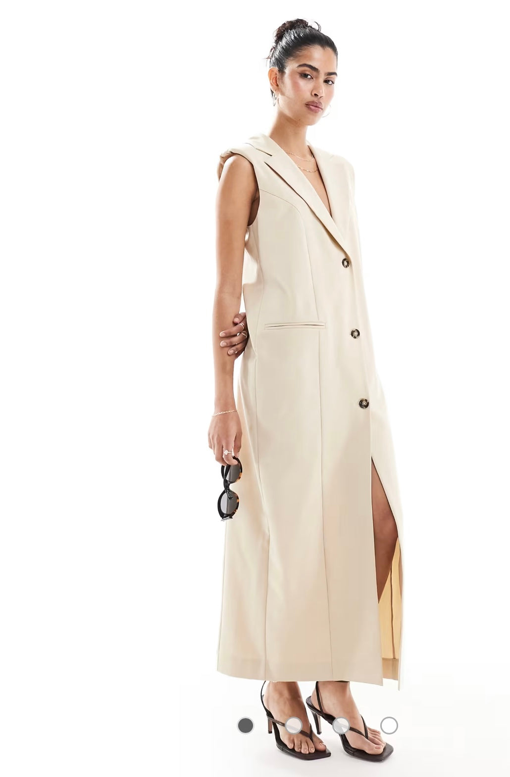Robe droite style gilet de costume