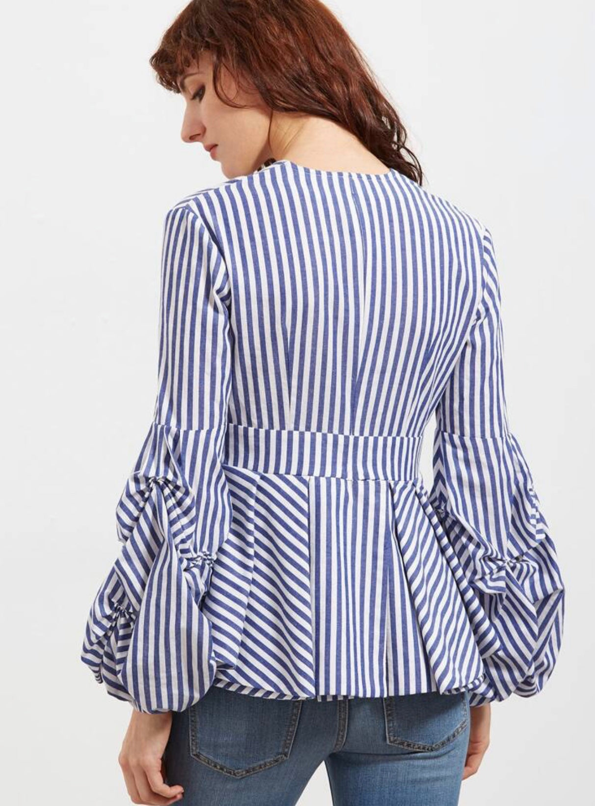 Blouse avec manches longues à volants