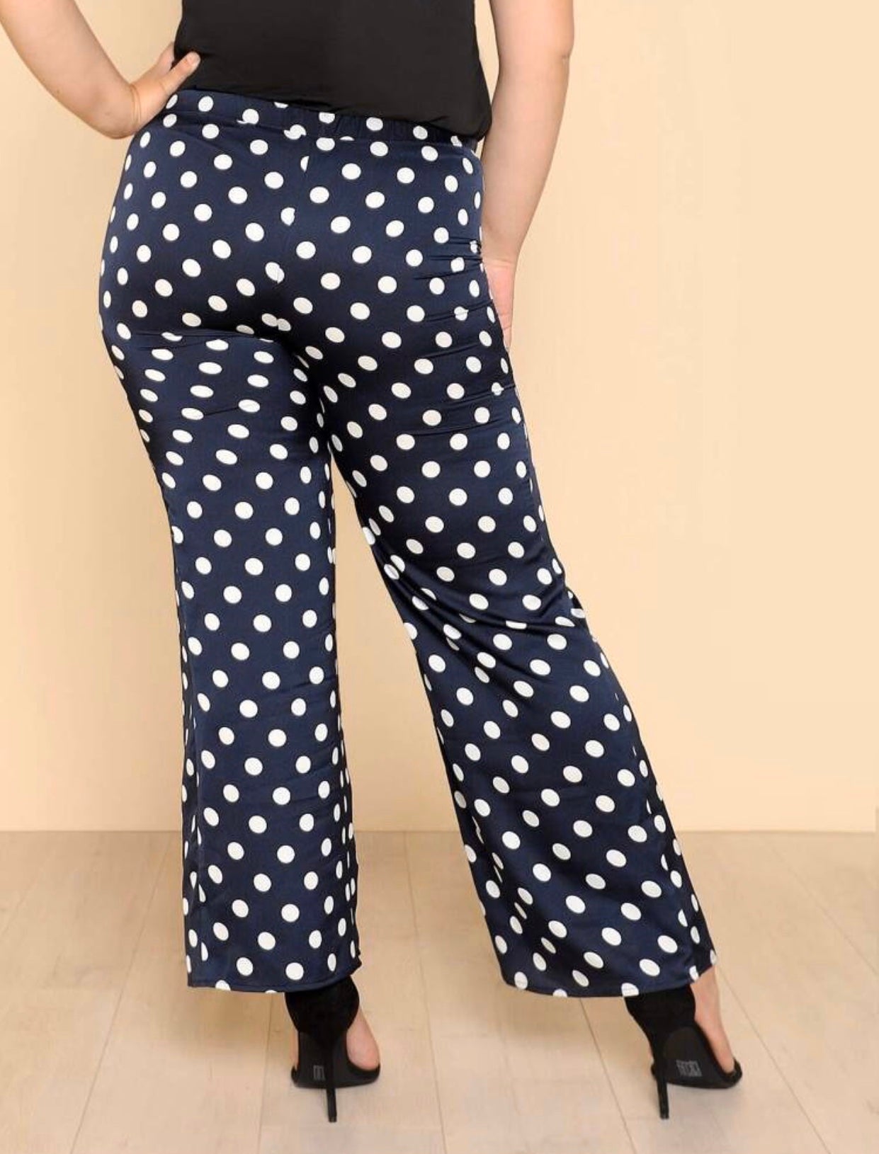 Pantalon ample imprimé à pois