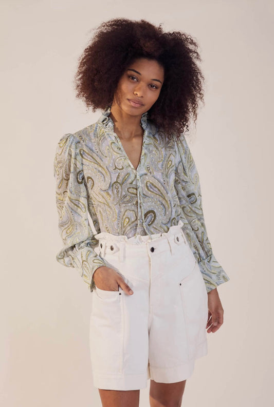 Blouse à manches bouffantes