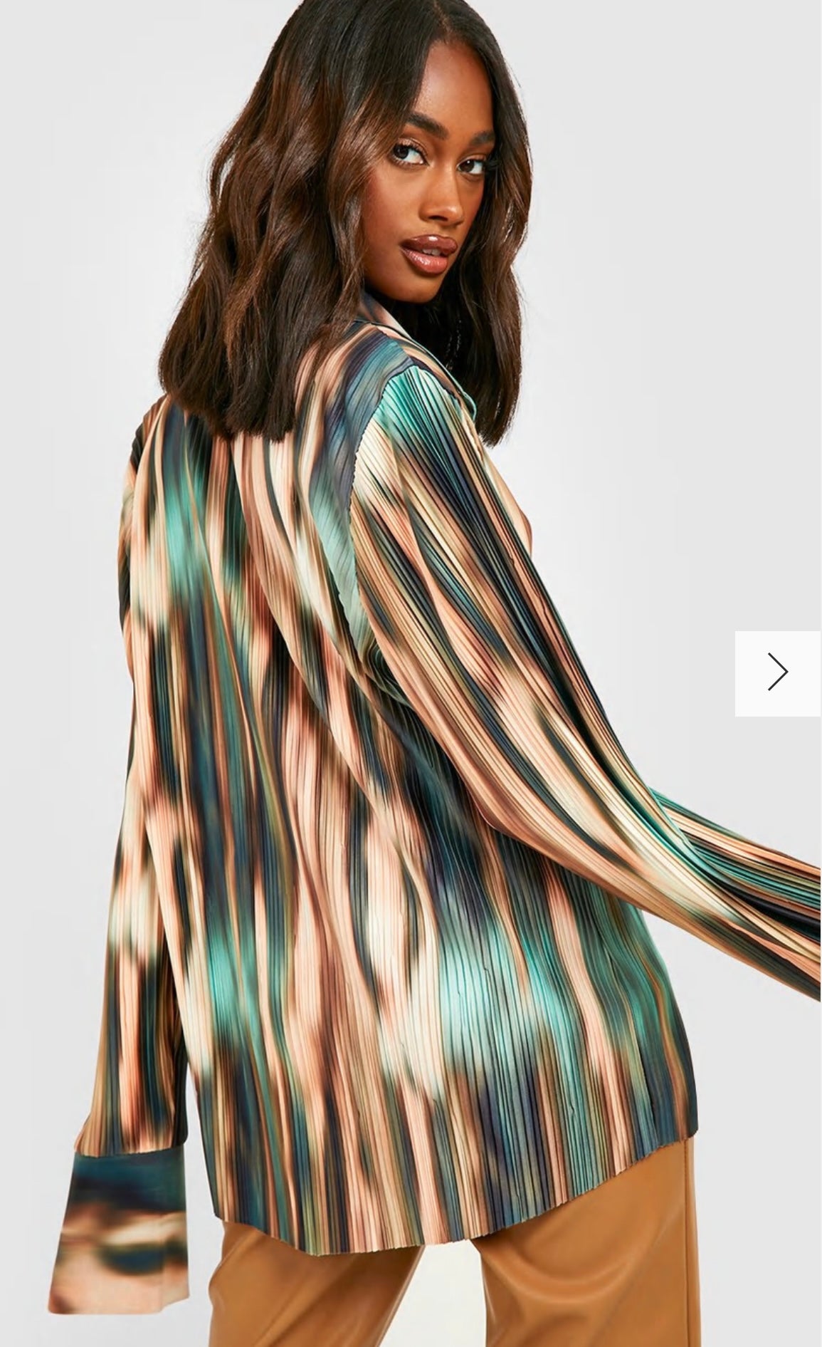 Chemise oversize plissée tie dye