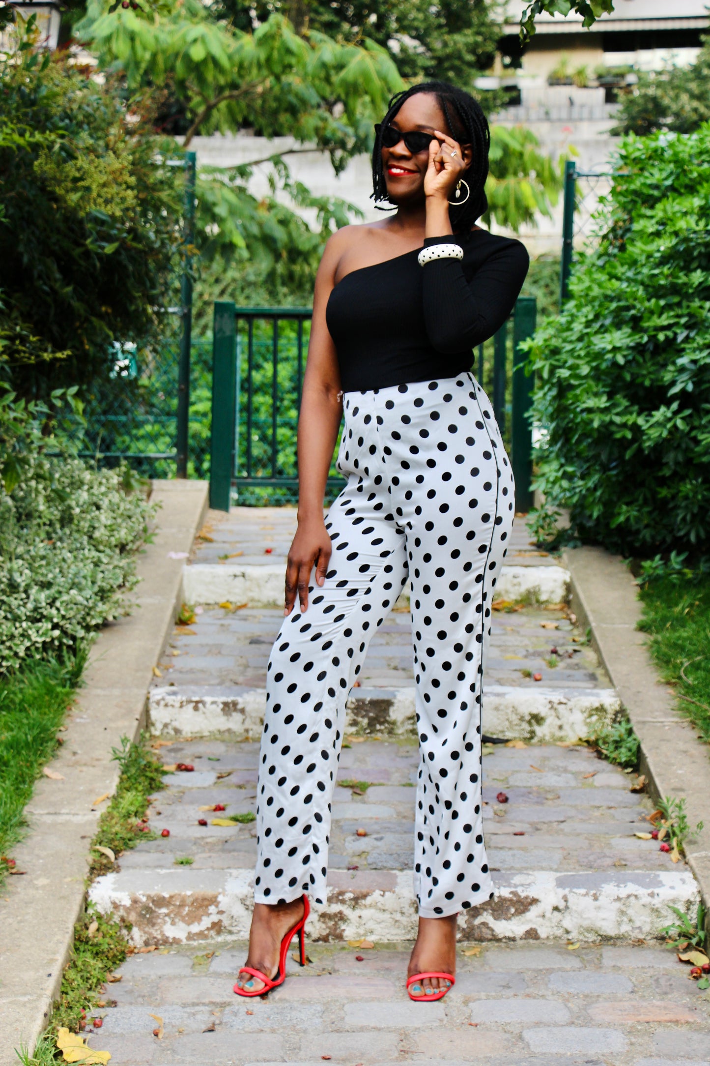 Pantalon à pois