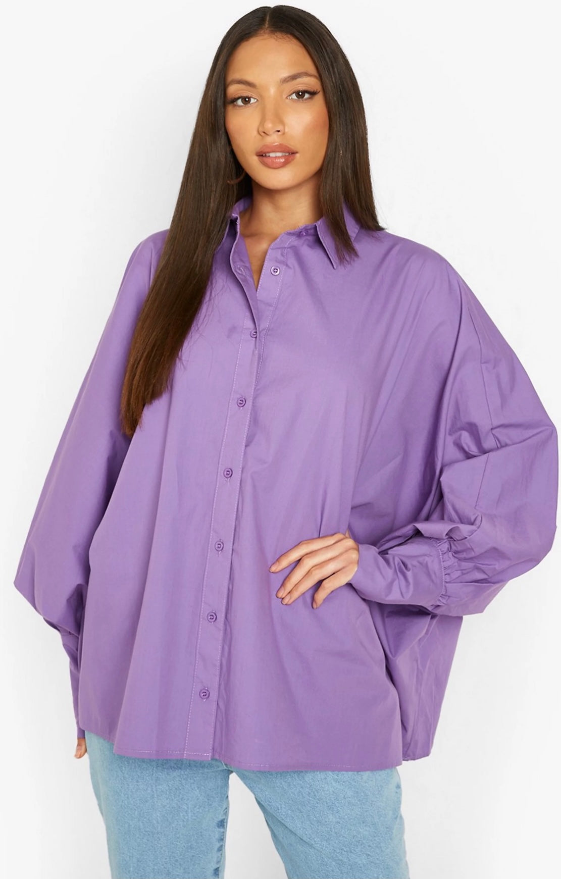 Chemise oversize à manches chauve-souris