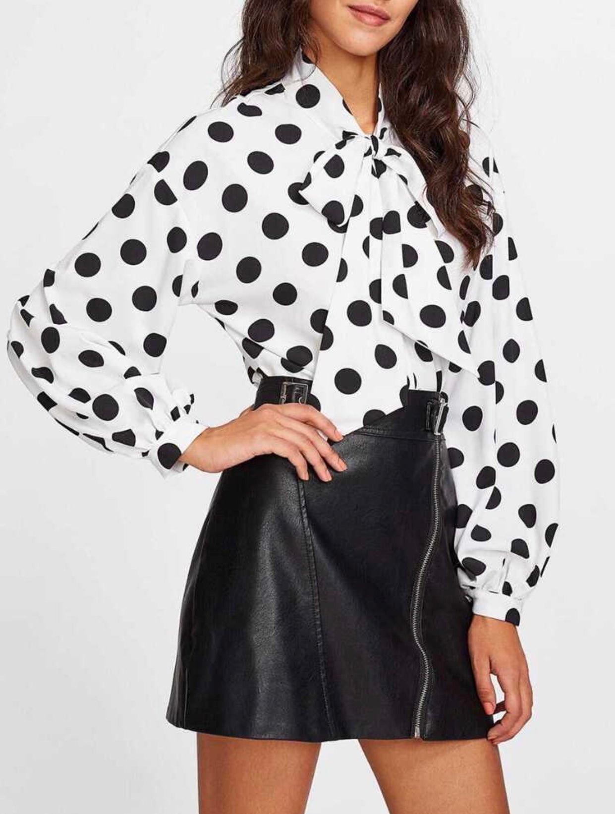 Blouse à pois