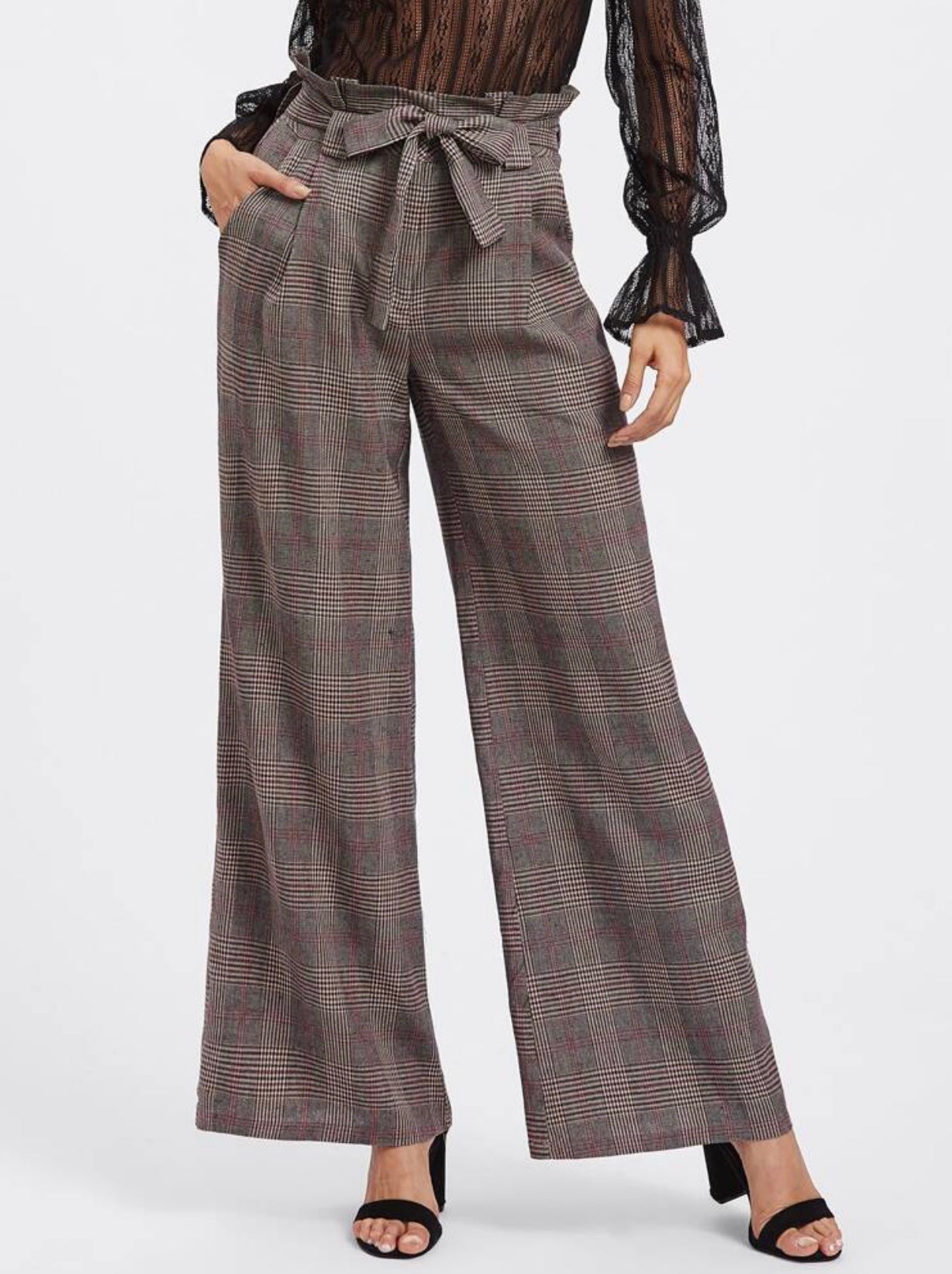 Pantalon ample carrelé