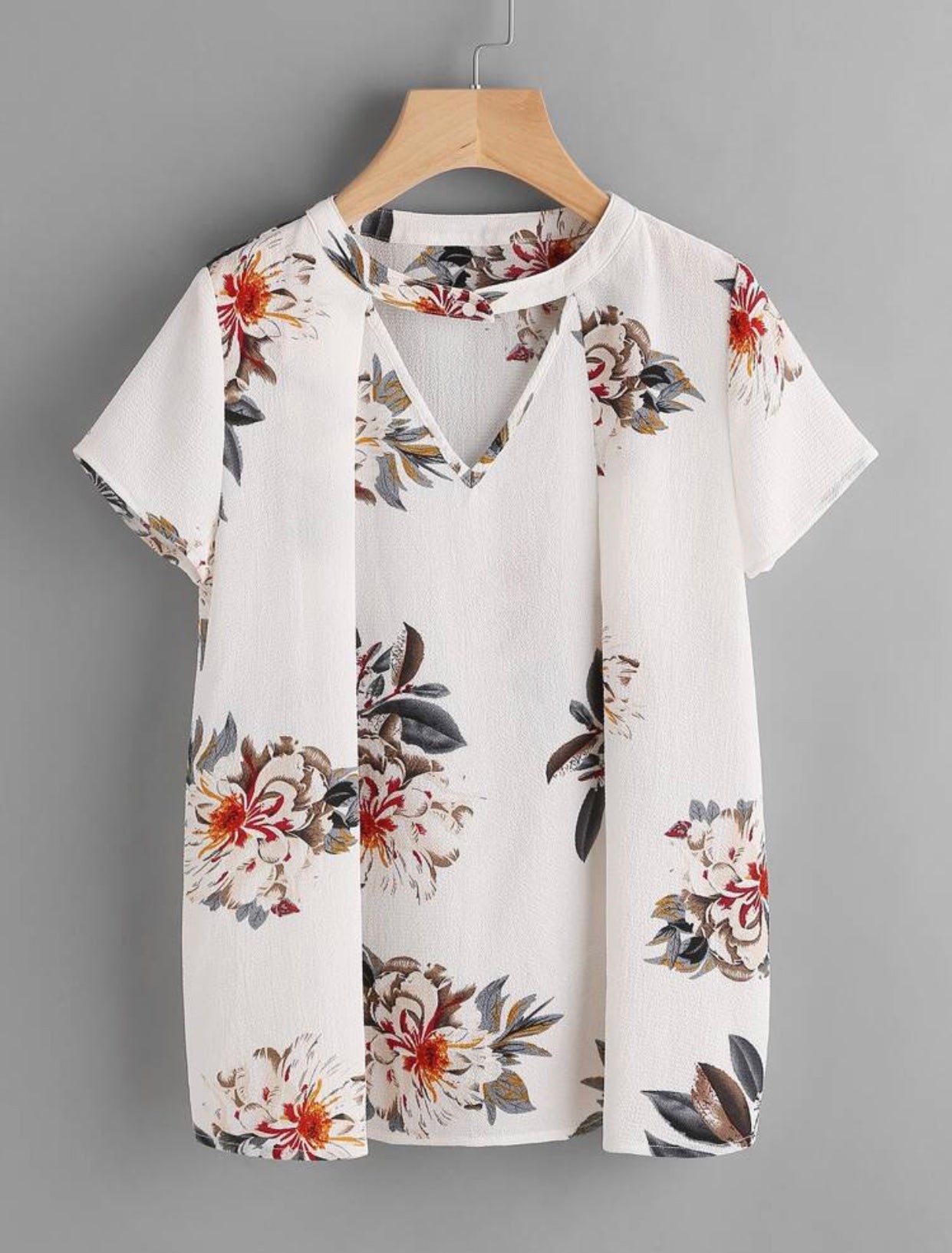 Blouse fleurie plissée