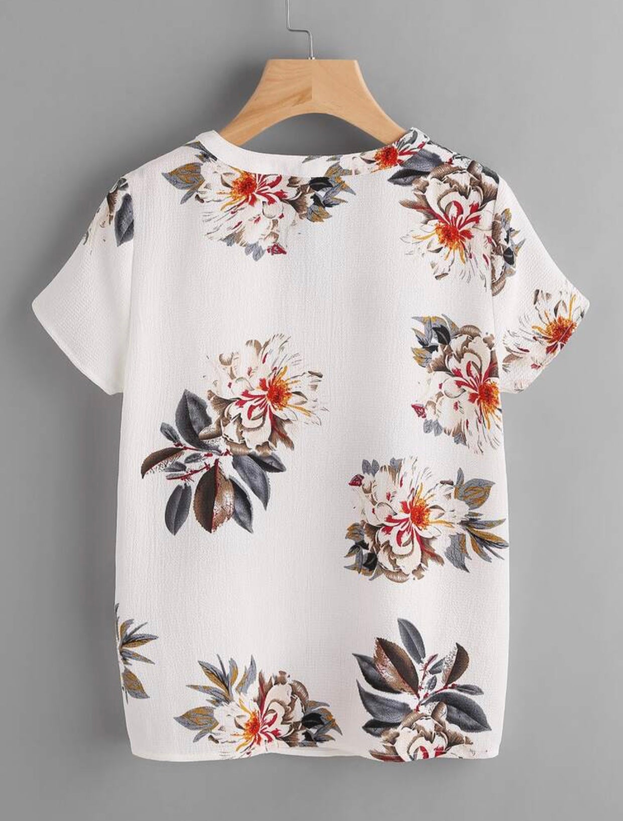 Blouse fleurie plissée